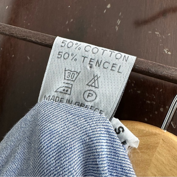 Greek island shirt-dress with white corded belt - Small - Picture 6 of 7